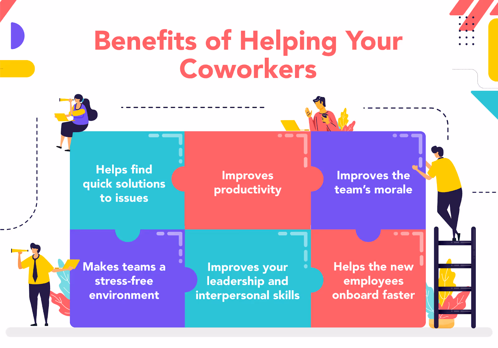 Benefits of supporting colleagues in the workplace.‍