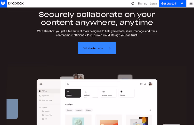 Dropbox - knowledge management system examples