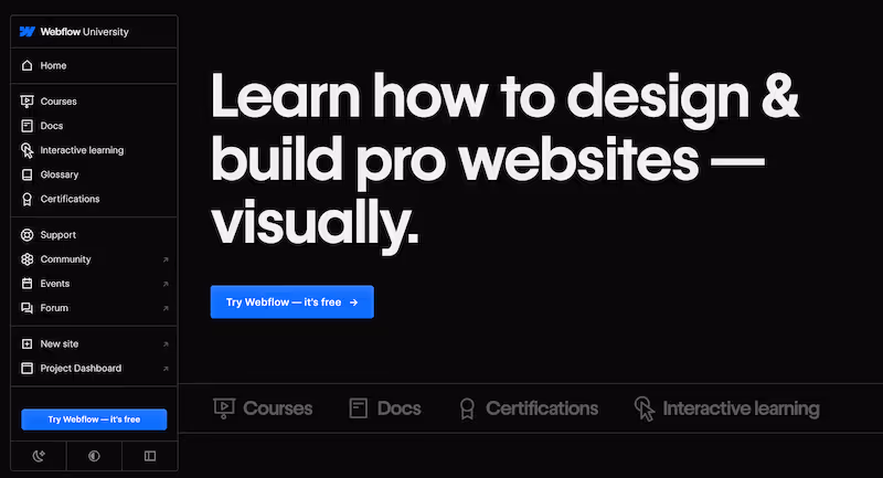 Webflow University - knowledge base vs. corporate wiki