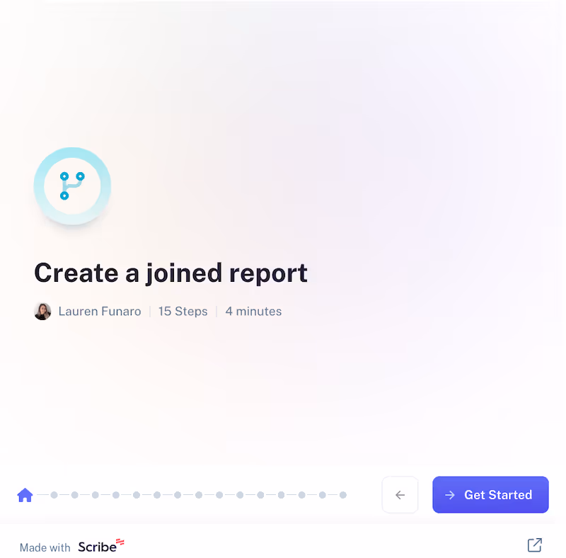 Create a joined report: Process Management Lifecycle