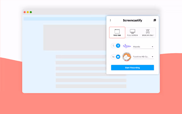 Screencastify - training video chrome extension