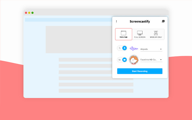 Screencastify - training video chrome extension