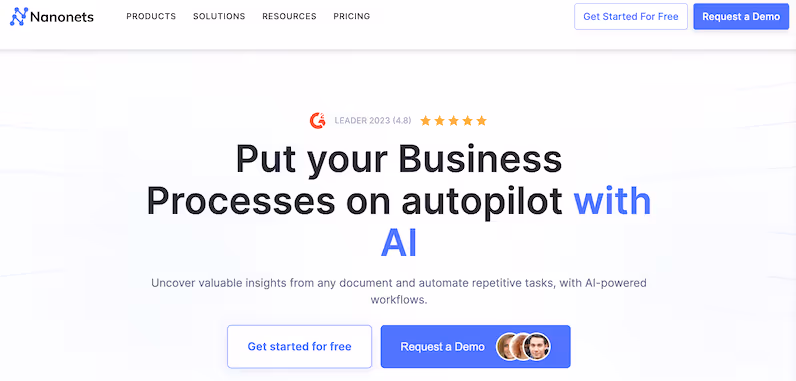 Nanonets - no-code AI tools