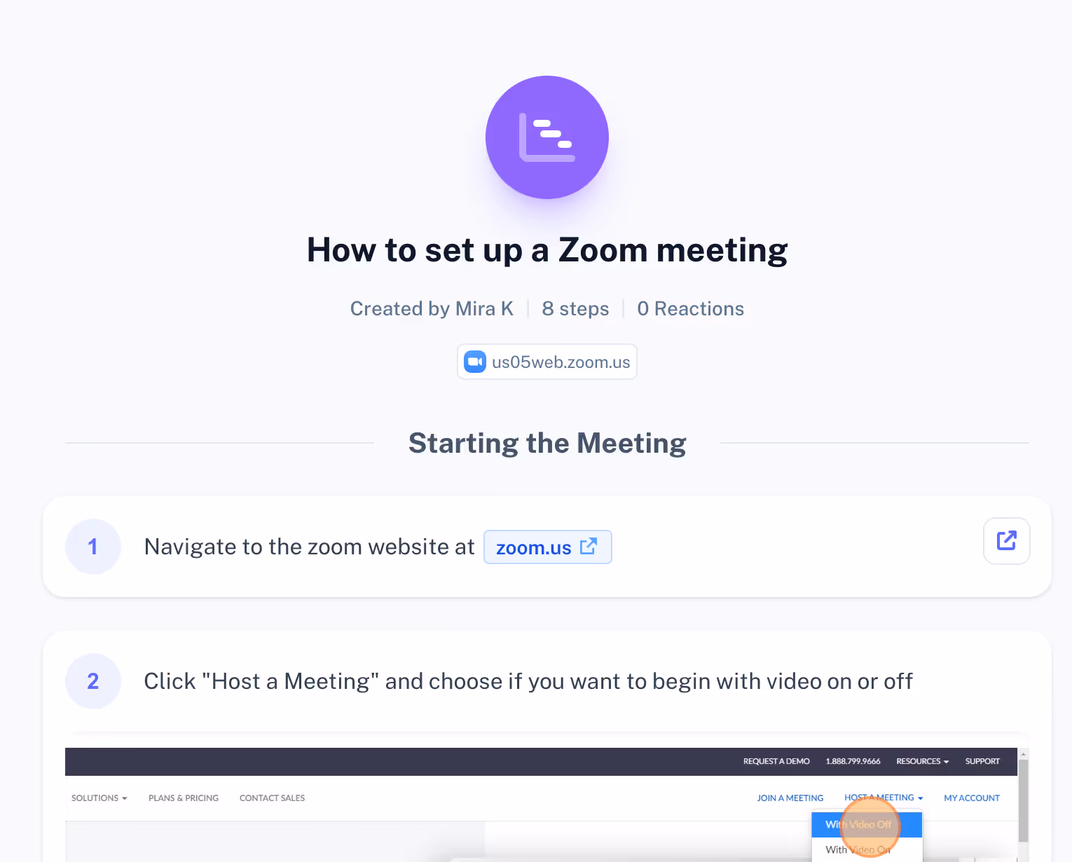 How to set up a Zoom meeting - process implementation steps