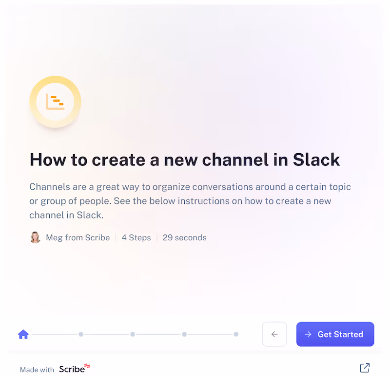 How to create a new channel in Slack - technical documentation best practices