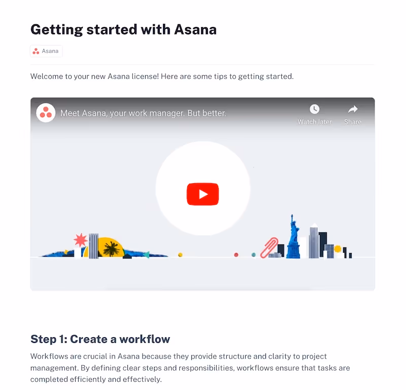 Scribe Getting started with Asana