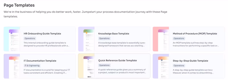 Get 100+ free, customizable templates in the Scribe template gallery