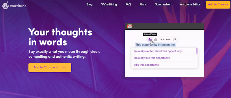 Wordtune training manual chrome extension