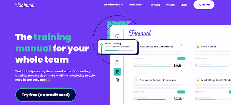 Trainual Training Manual Chrome Extension