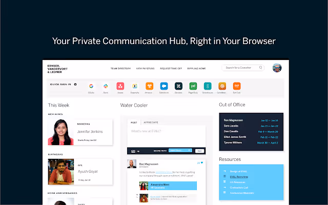 Employee Home: Employee Training Chrome Extension