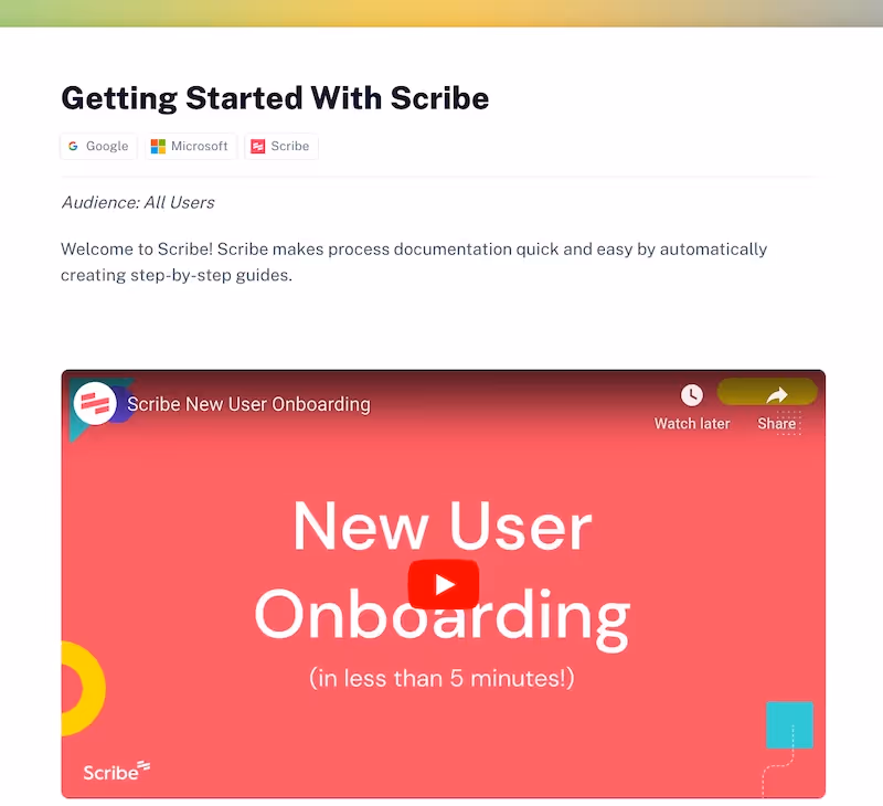 Step-by-step guide on how to get started with Scribe