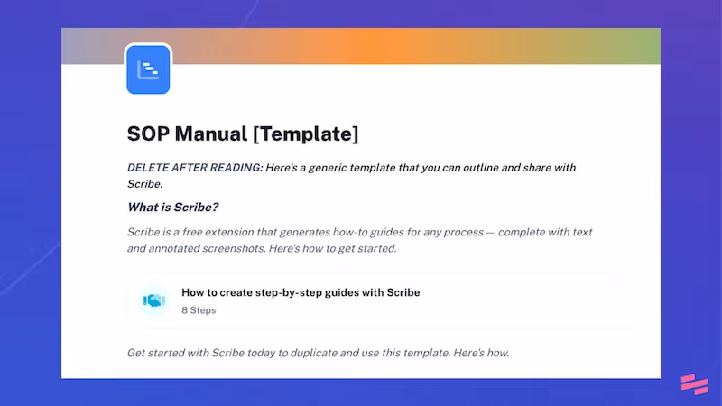 Free SOP manual template