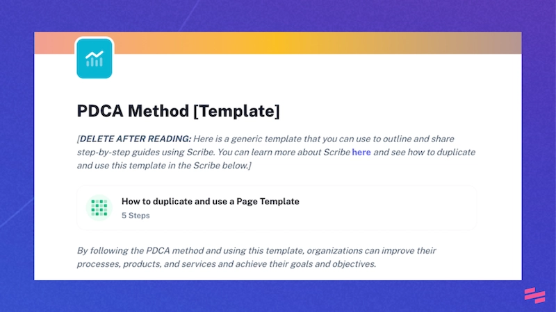 PDCA Method Template