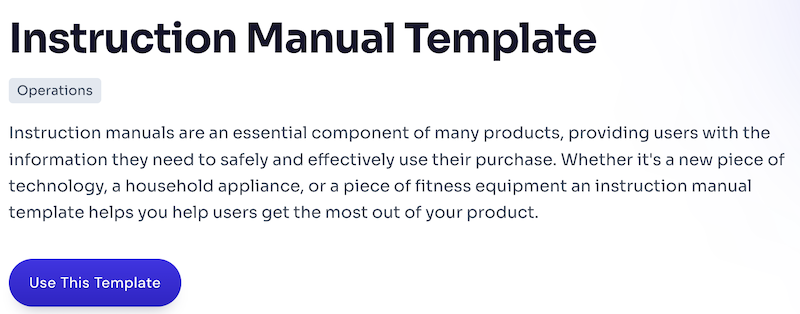 how to write an instruction manual