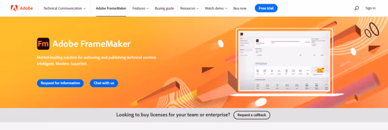 Adobe FrameMaker - Technical documentation tools