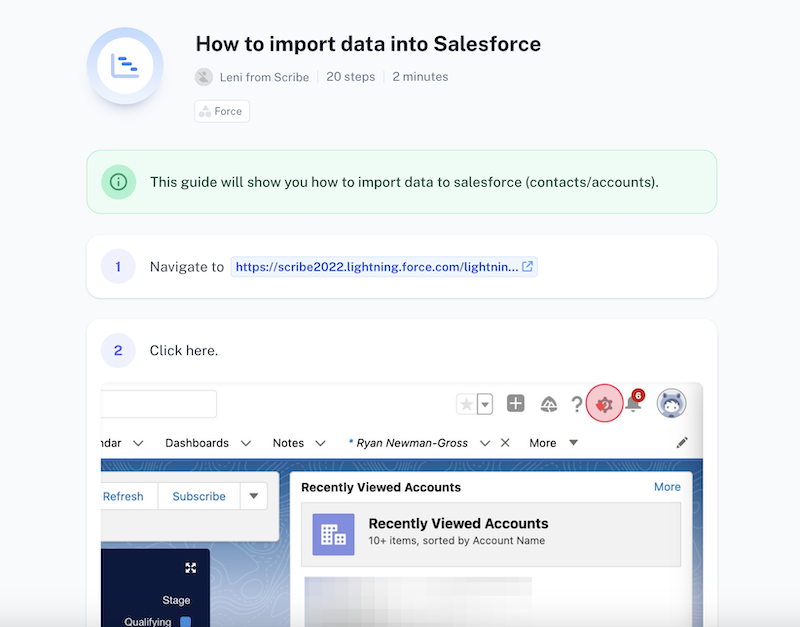 How to import data into Salesforce - Technical documentation tools