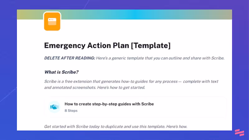 Emergency action plan template
