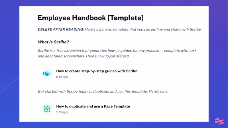 Free employee handbook template: Policy and Procedure Templates