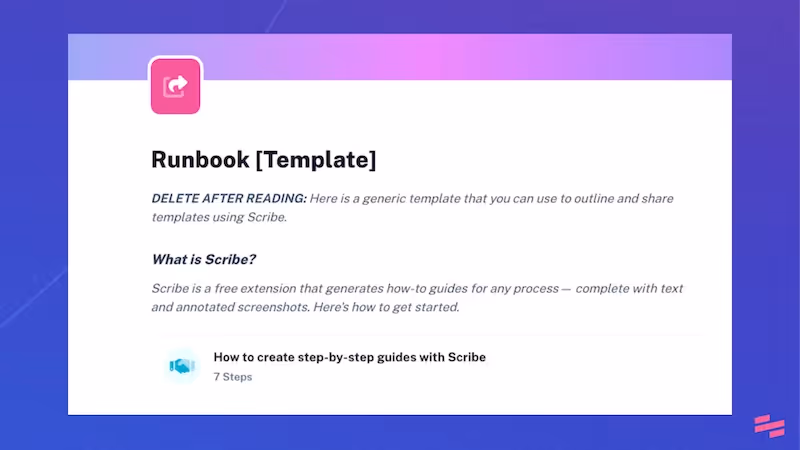 Free Runbook template: Policy and Procedure Templates