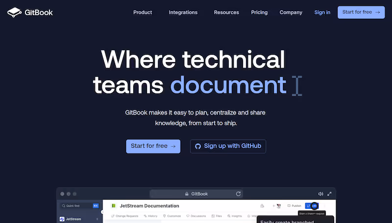 GitBook - knowledge sharing tools