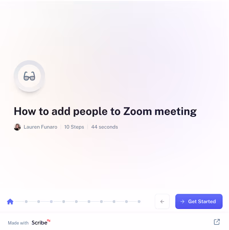 How to add people to Zoom meeting - quick reference guide template