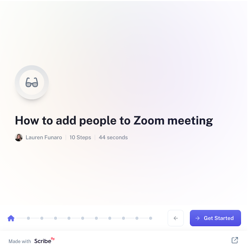 How to add people to Zoom meeting - quick reference guide template