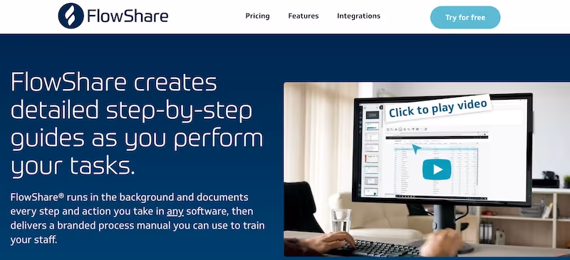 FlowShare home page training manual software
