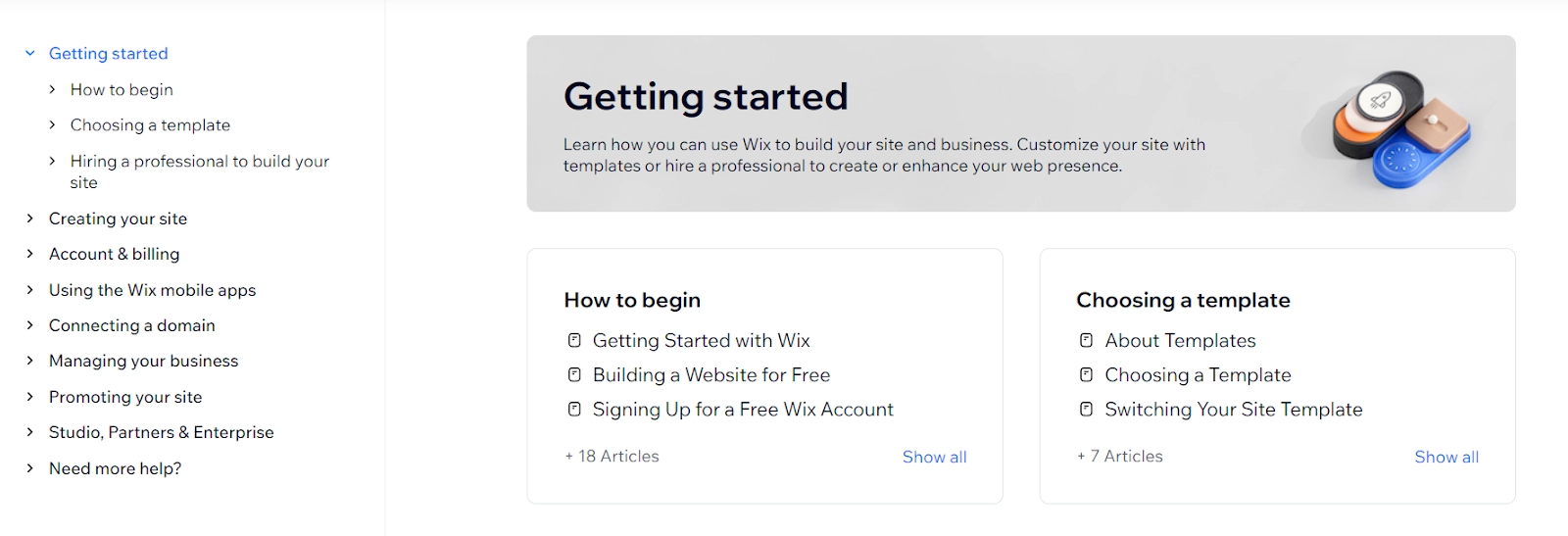 Wix faq page example