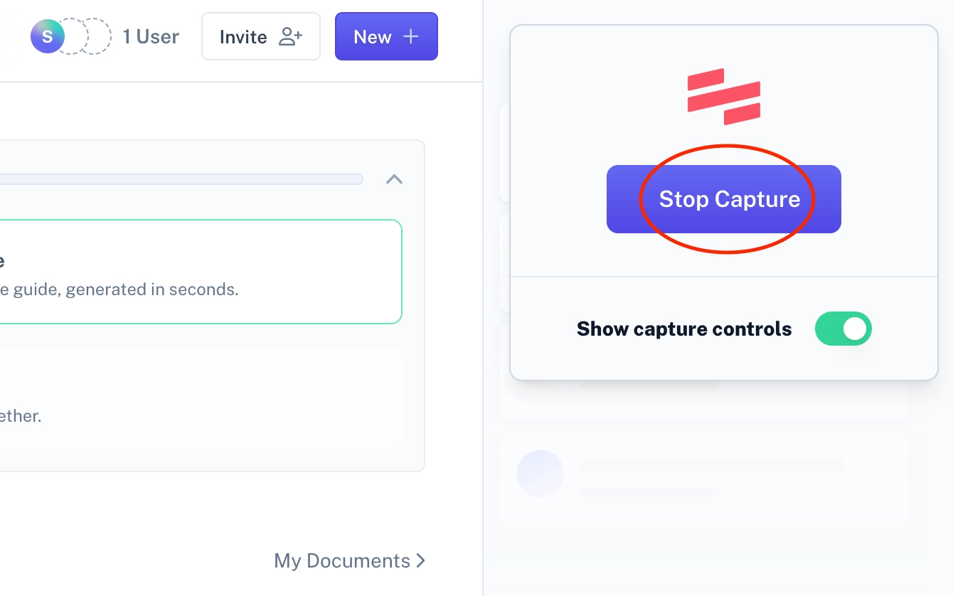 Click "Stop Capture" to generate a guide