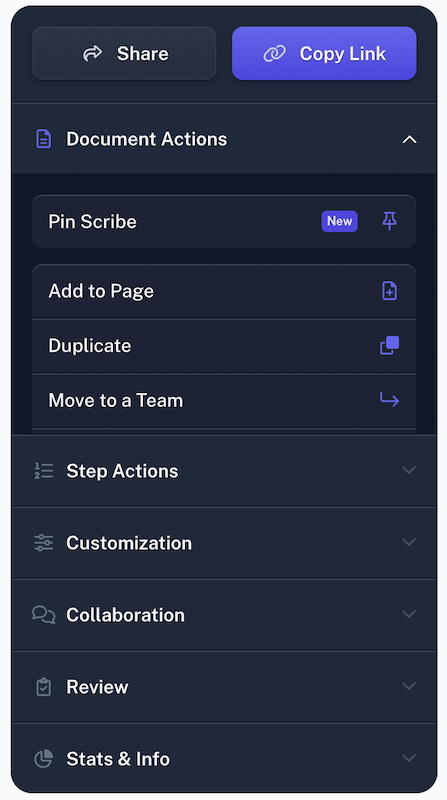 Edit your step-by-step guide with customization, collaboration and review features