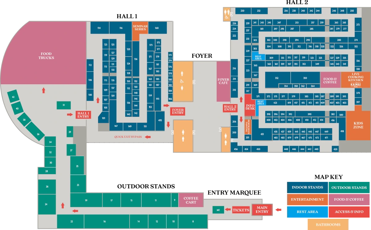 2026 Tauranga Home Show floor plan exhibitor map
