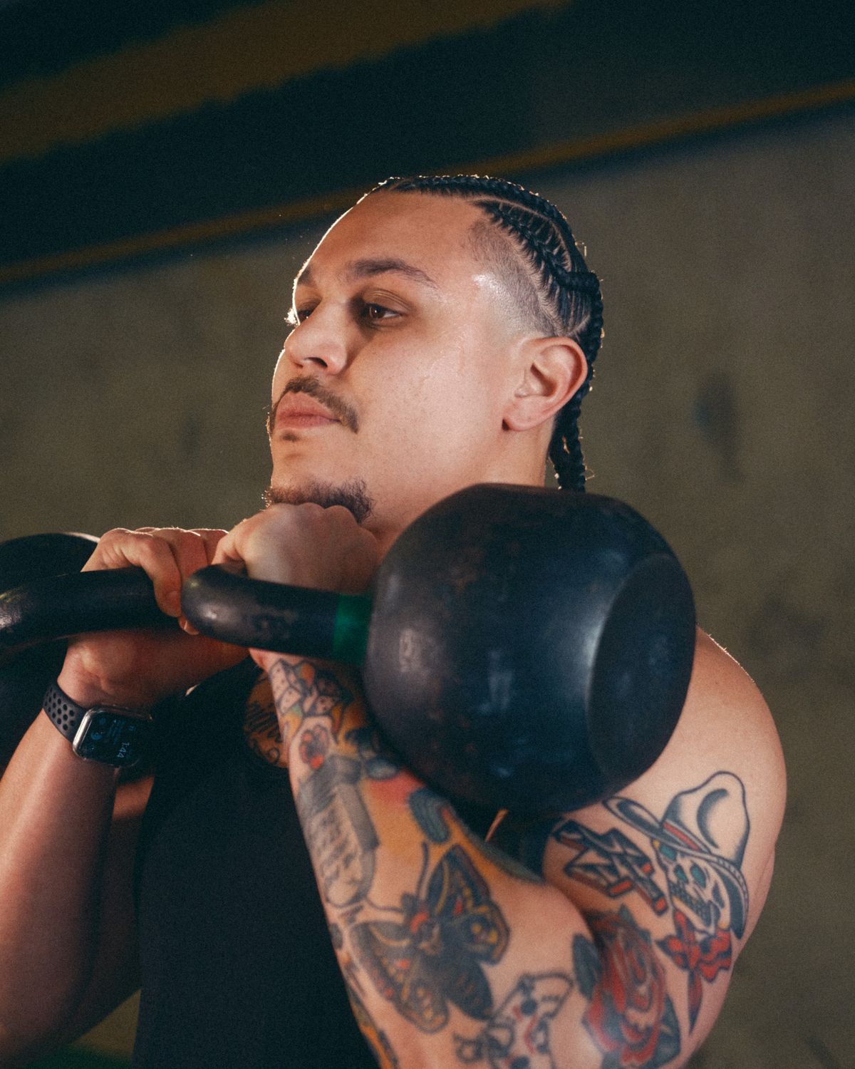 Member training with a kettlebell