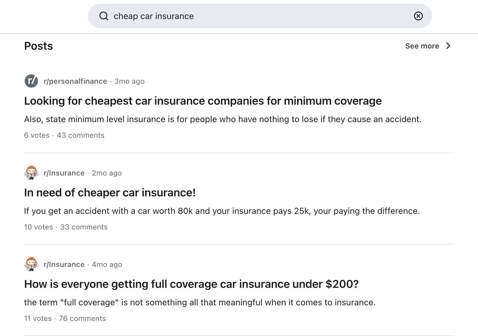 Reddit cheap car insurance