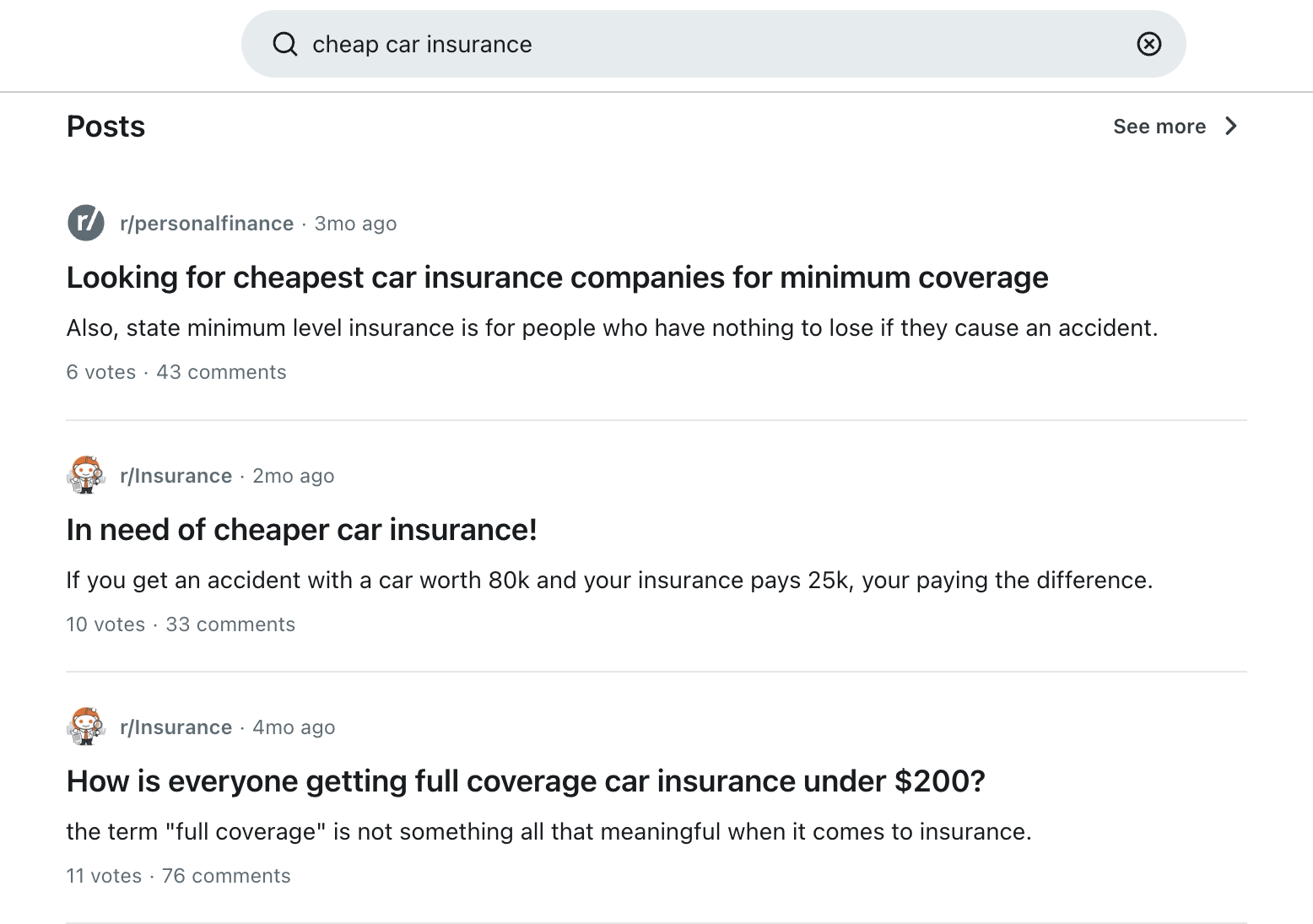 Reddit cheap car insurance