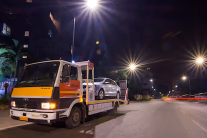 truck towing car