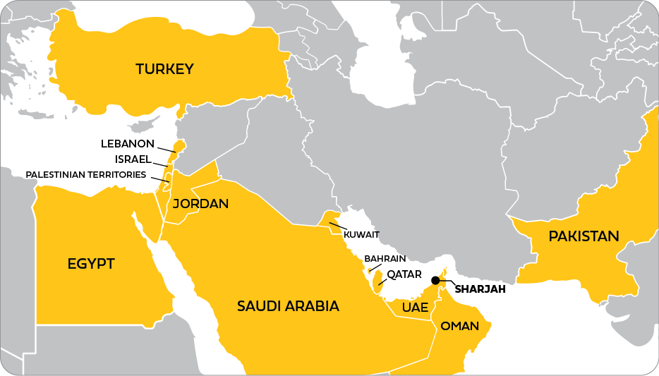 Sharjah Region Map
