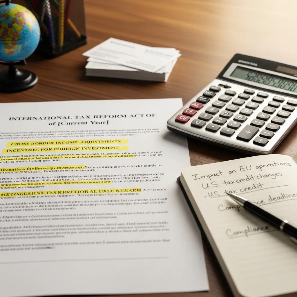 Tax document and calculator for international tax planning