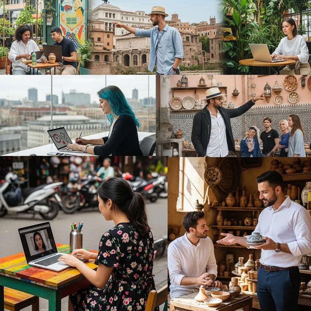 Diverse entrepreneurs working abroad — examples of foreign earned income