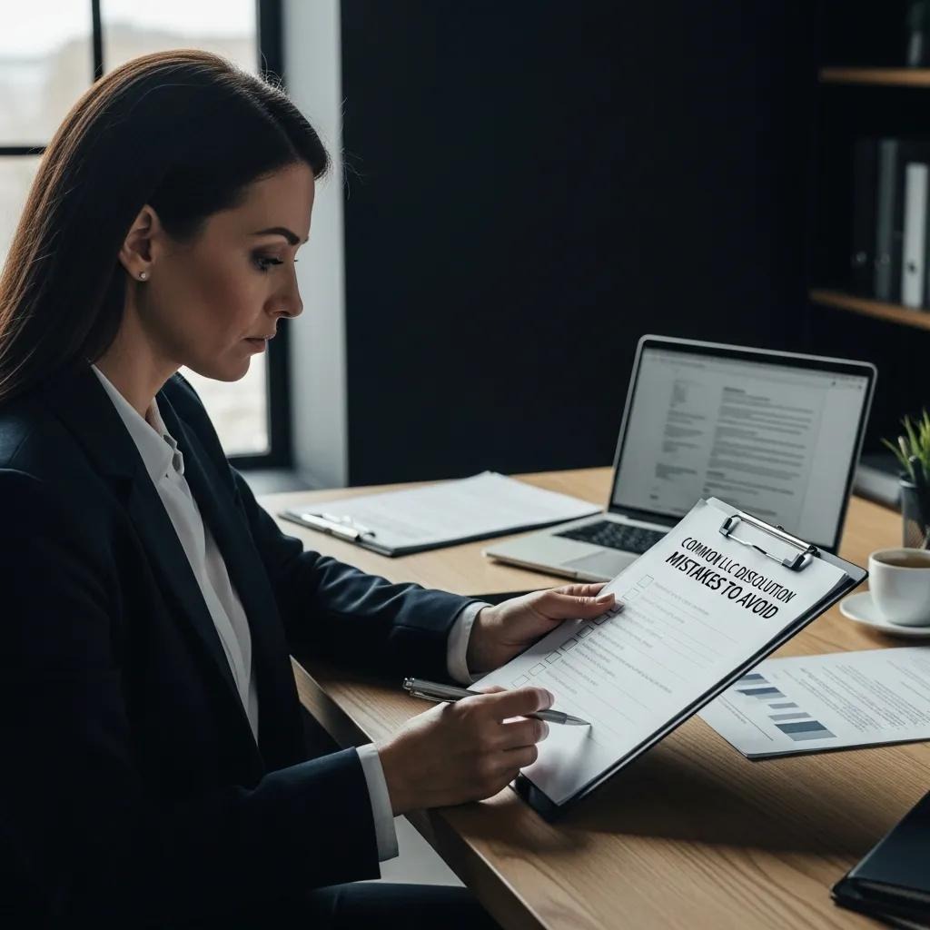 Business owner reviewing common mistakes to avoid when closing a Texas LLC