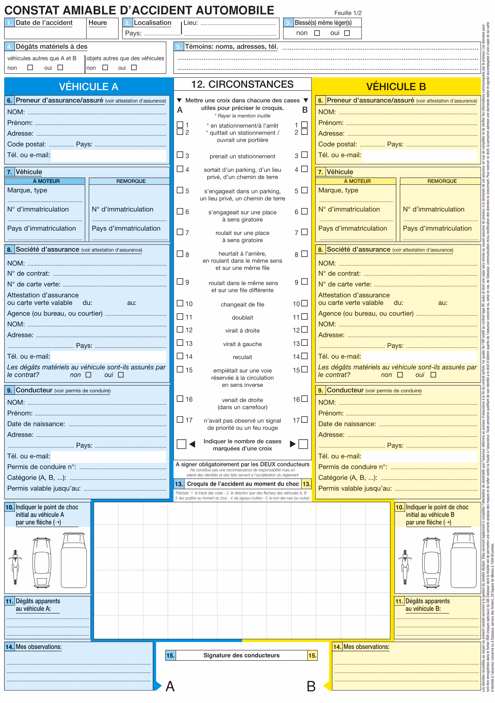 bureau wdm comment remplir un constat d'accident à l'amiable