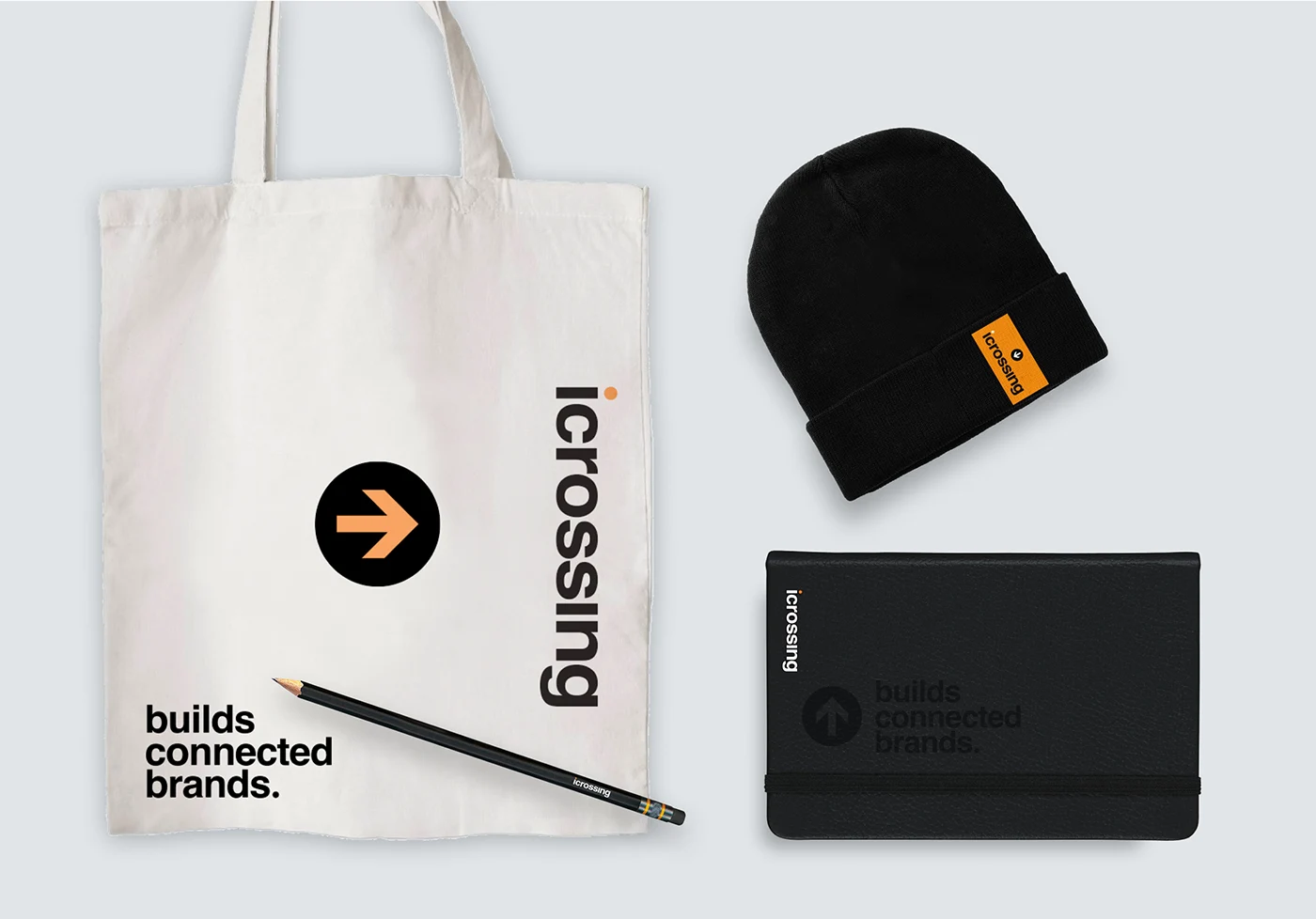 iCrossing agency branded swag