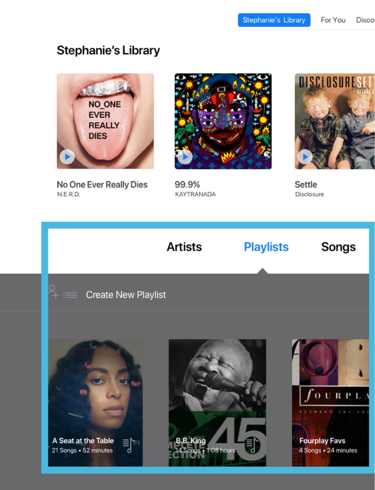An image of the redesigned iTunes left rail