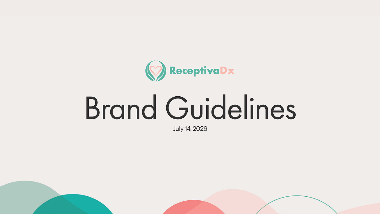 ReceptivaDx brand guidelines cover