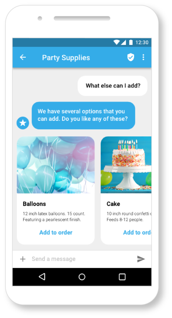 RCS carousel message on the phone