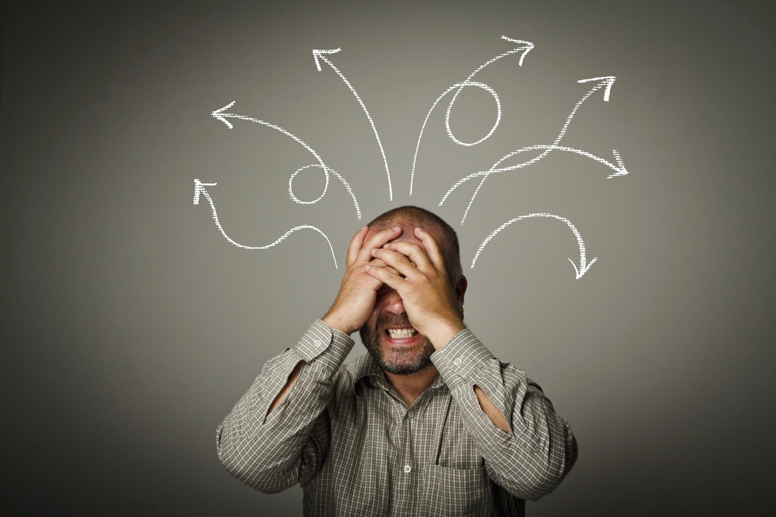 frustrated man’s thoughts after paid ads stop working