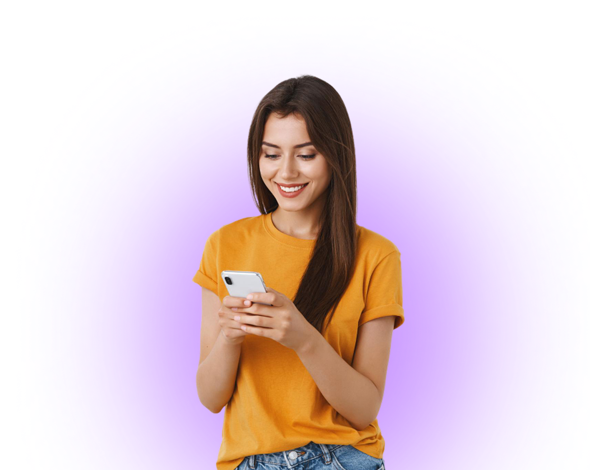 Women in the phone