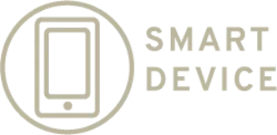 Smart device icon with text.