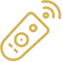 Gold remote control icon