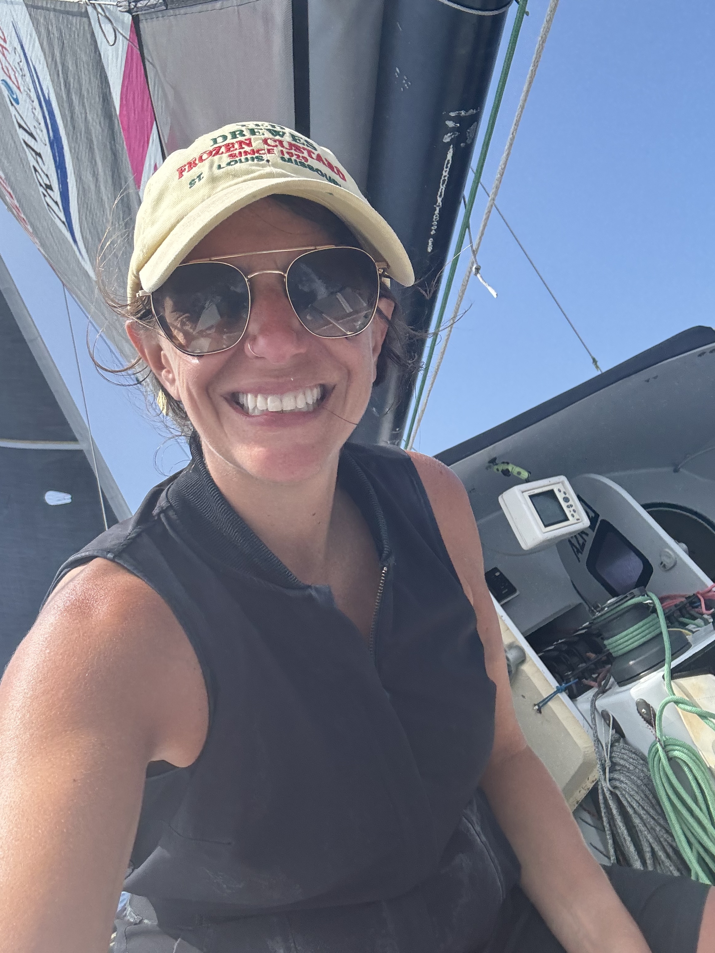 Jasmine Fournier, a woman on a sailboat