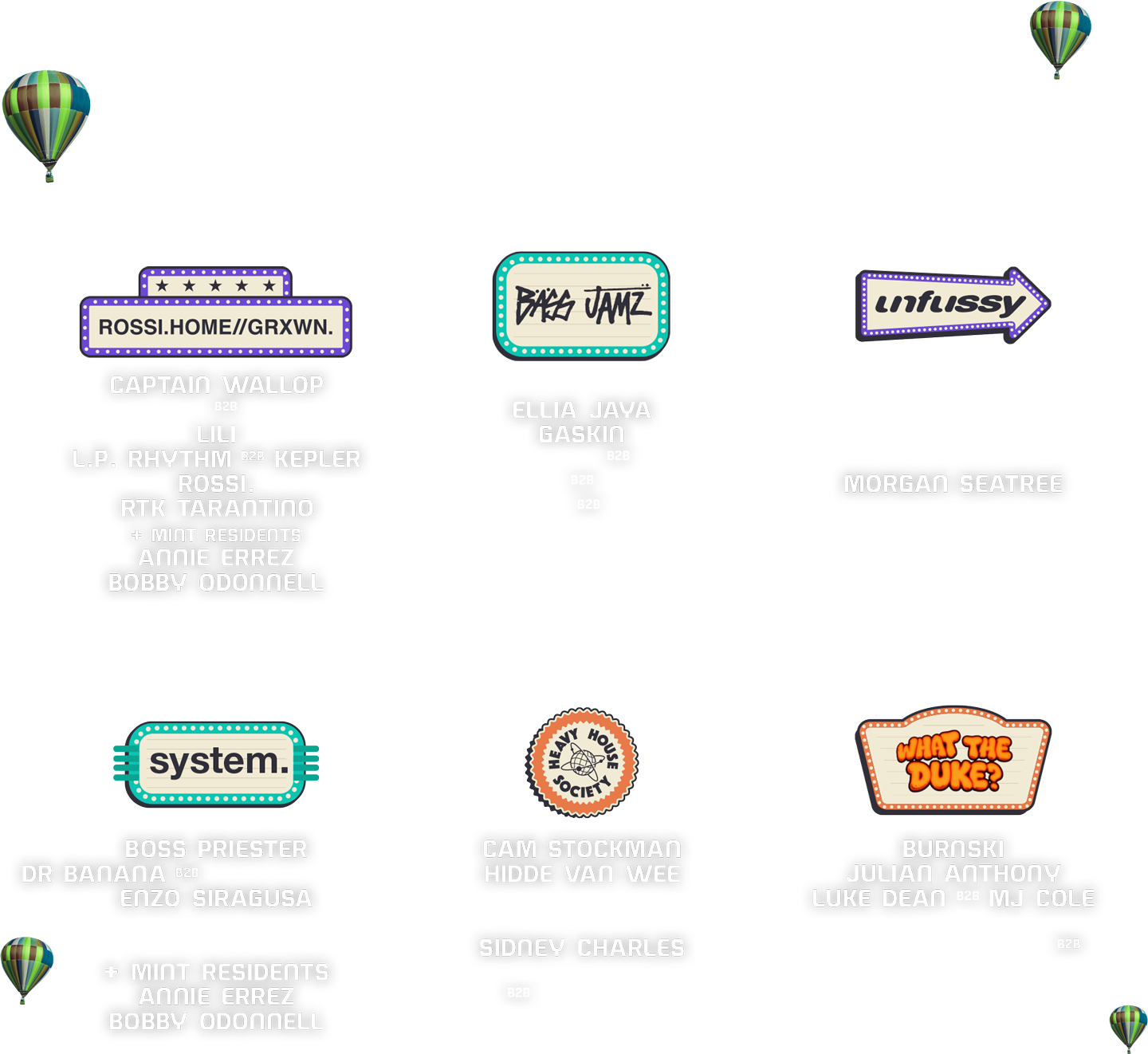Mint Festival 2027 line-up by stage
